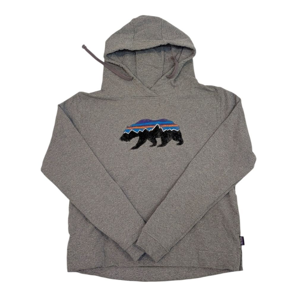 Patagonia Fitz Roy Bear Uprisal Hoodie Women's Medium Gray Pullover Sweatshirt